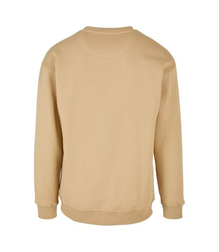 Mens Crew Neck Plain Sweatshirt Union Beige Build Your Brand