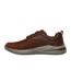 Mens delson 3.0 glavine leather trainers dark brown Skechers