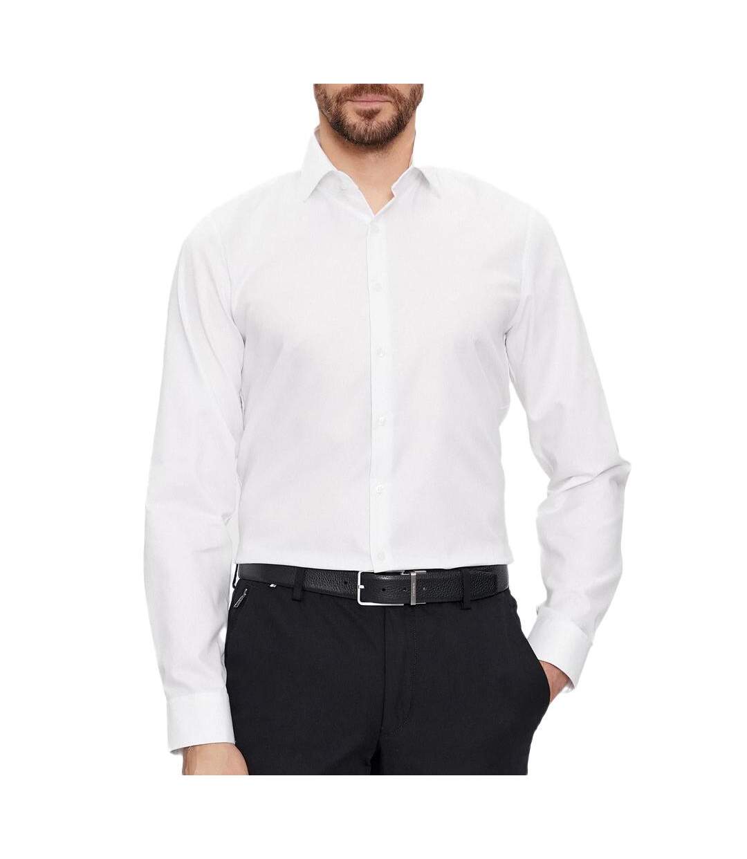 Chemise blanche homme calvin klein jeans twill easy care slim - 38-1