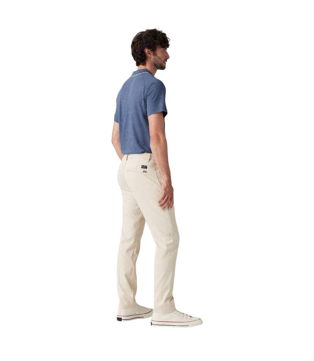 Mens Tech+ Plain Tapered Chinos Cream Levis-3