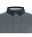 Mens Textured Ribbed Collar Polo Shirt Navy Threadbare-3