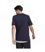 T-shirt Style Logo Brodé Essentials Linear Homme Bleu Marine Adidas-3