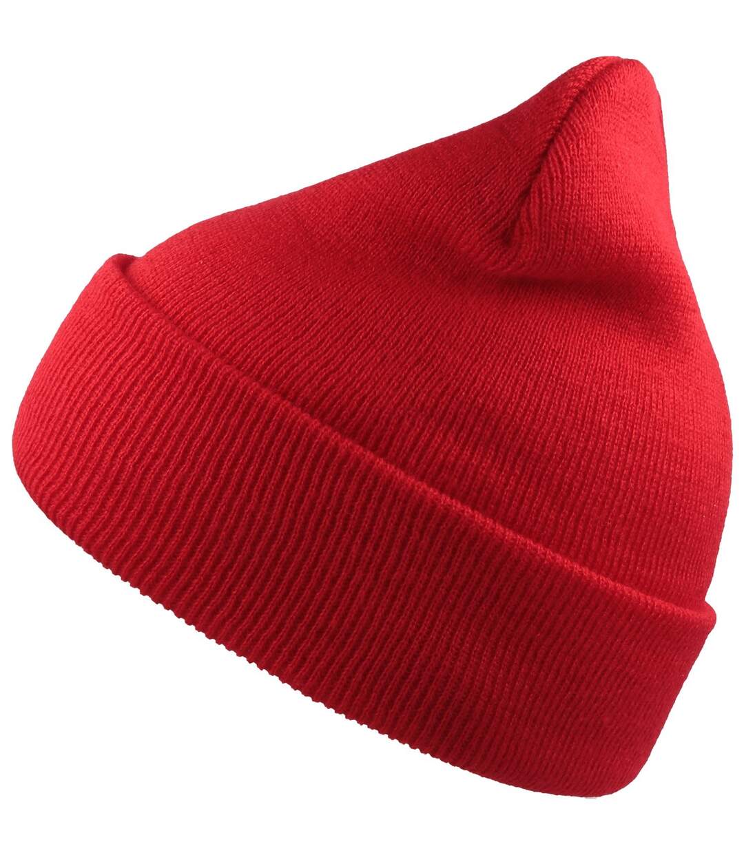 Unisex adult wind recycled cuffed beanie red Atlantis-1