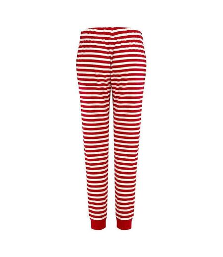 Pantalon de détente femme rouge / blanc Skinni Fit