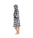 Robe De Chambre Motif/style À Carreaux Femme Noir Blanc Keanu-1