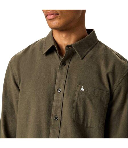Chemise Manches Longues Motif/style Logo Homme Vert De Gris Jack Wills