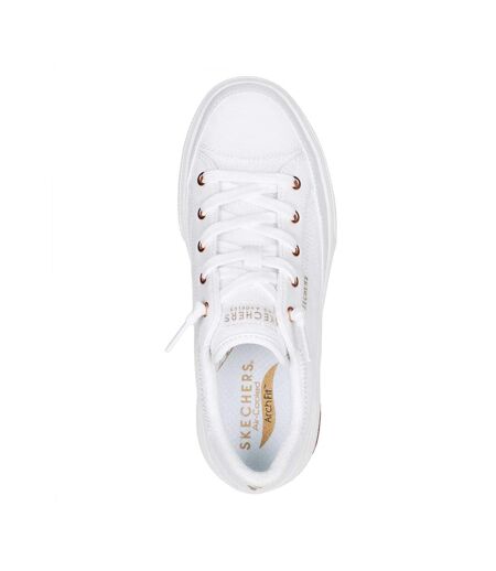 Womens/ladies Arcade Meet Ya There Arch Fit Trainers White Skechers