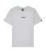 Mens Ollio Logo Jersey Woven T-shirt Grey Marl Ellesse-1