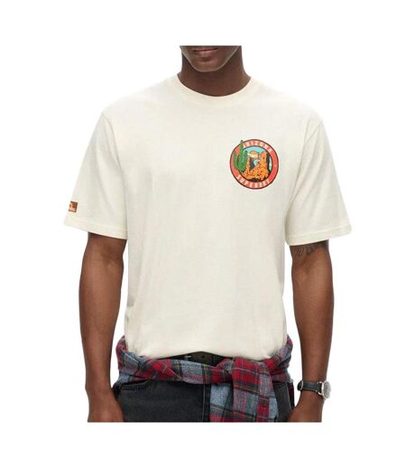 T-shirt beige homme superdry travel postcard