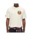 T-shirt beige homme superdry travel postcard-1