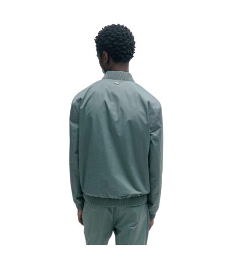 Mens Ribbed Cuff Bomber Jacket Dark Green Hugo