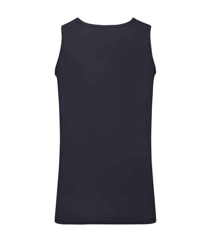 Mens athletic vest top deep navy Fruit of the Loom