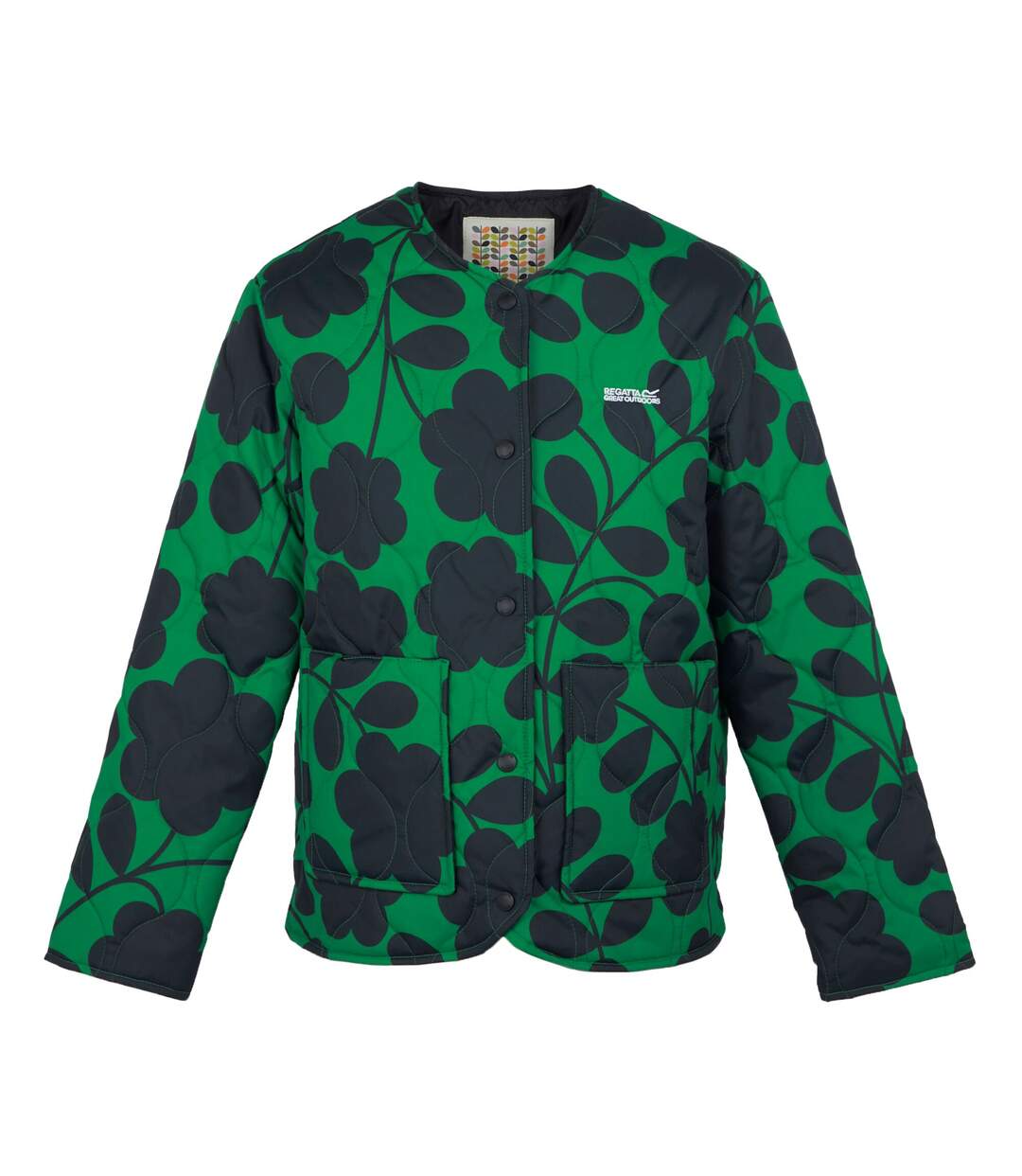 Womens/ladies Orla Kiely Floral Quilted Summer Jacket Green Regatta-2