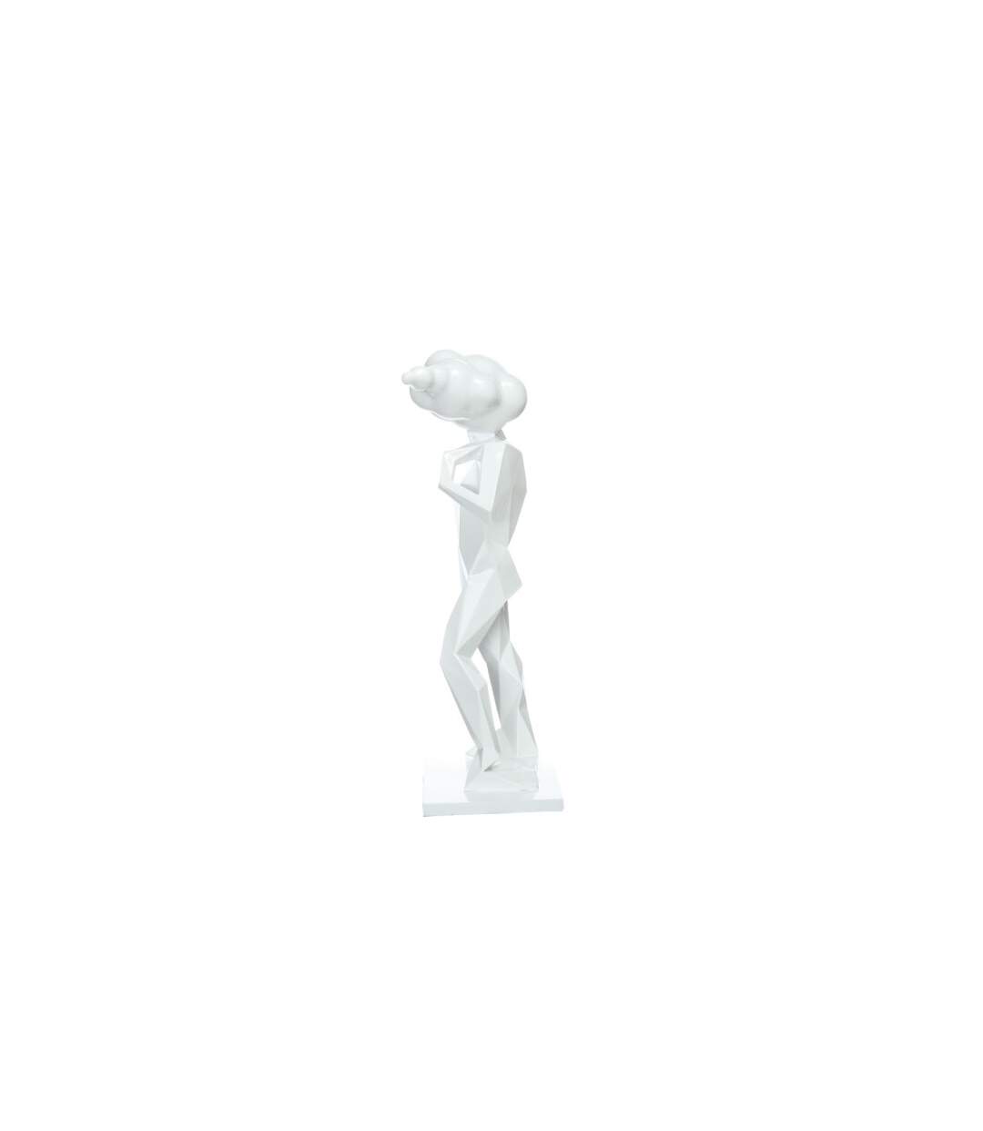 Statue Design Sculpture Kenya 56cm Blanc-2