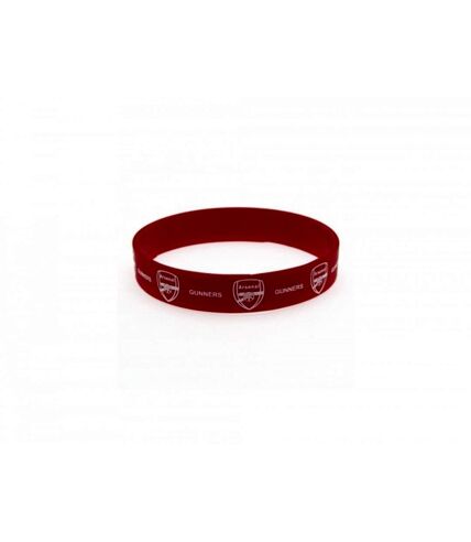 Arsenal FC Official Soccer Silicone Wristband (Red/White) (One Size)