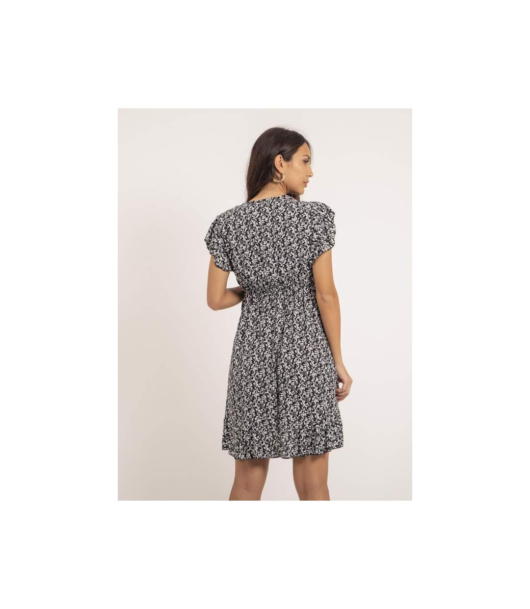 Robe courte portefeuille motifs INEZA - Dona X Lisa-2