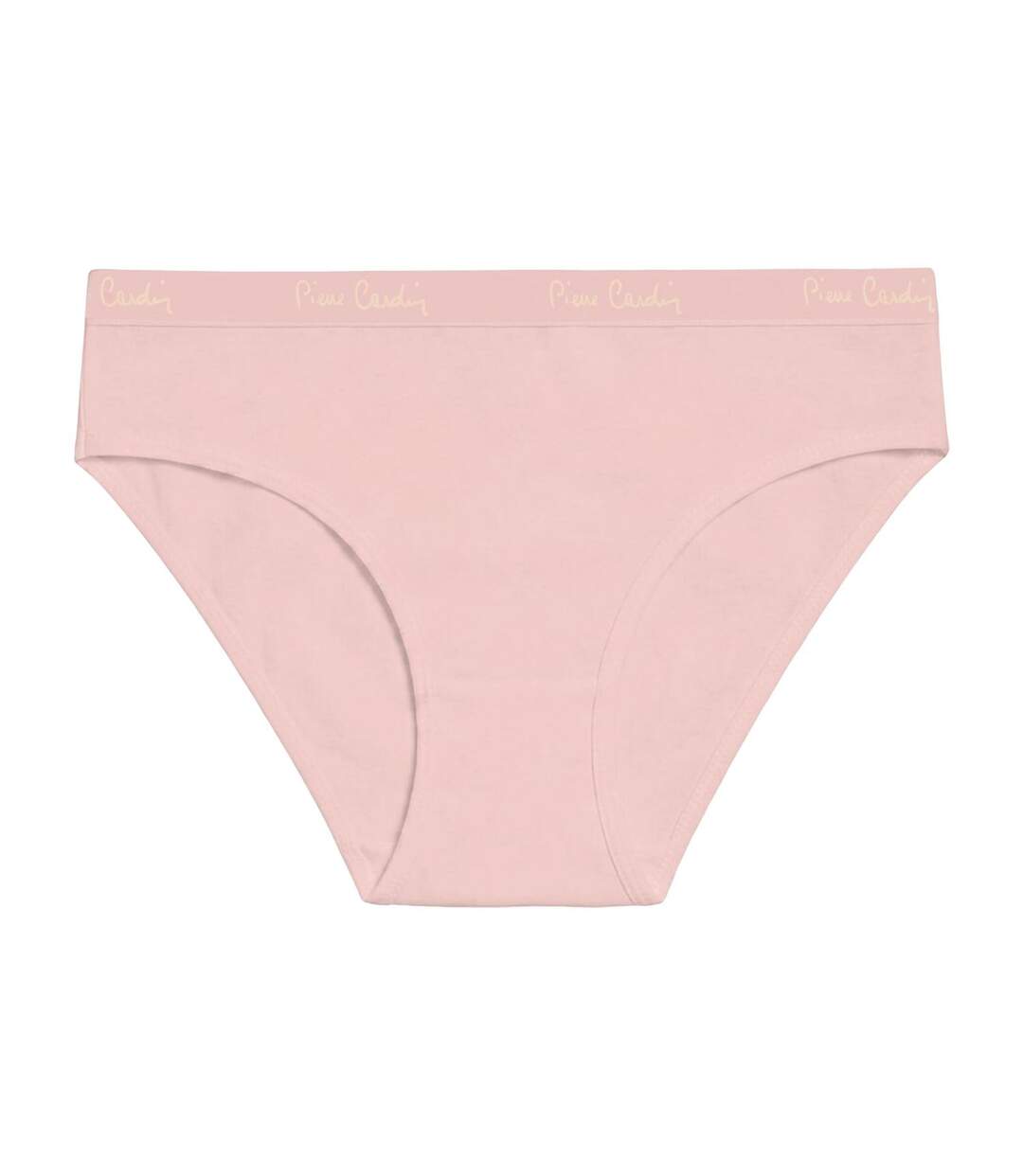 Lot de 3 slips femme  en coton uni et imprimé ceinture fine 2cm BGP Pierre Cardin-4