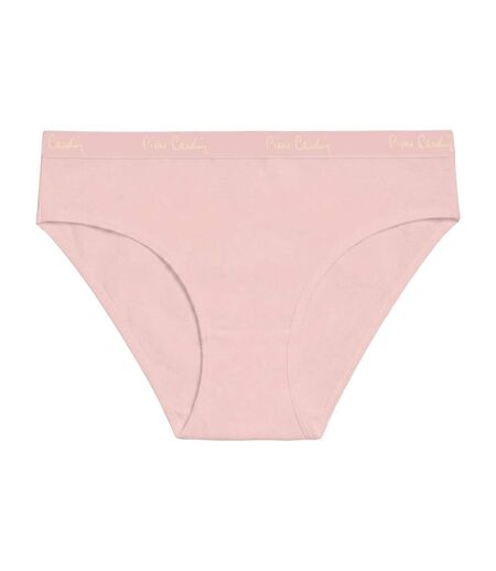 Lot de 3 slips femme  en coton uni et imprimé ceinture fine 2cm BGP Pierre Cardin