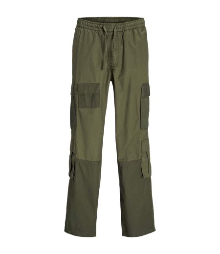 Mens Tapered Cargo Trousers Dusty Olive Jack And Jones