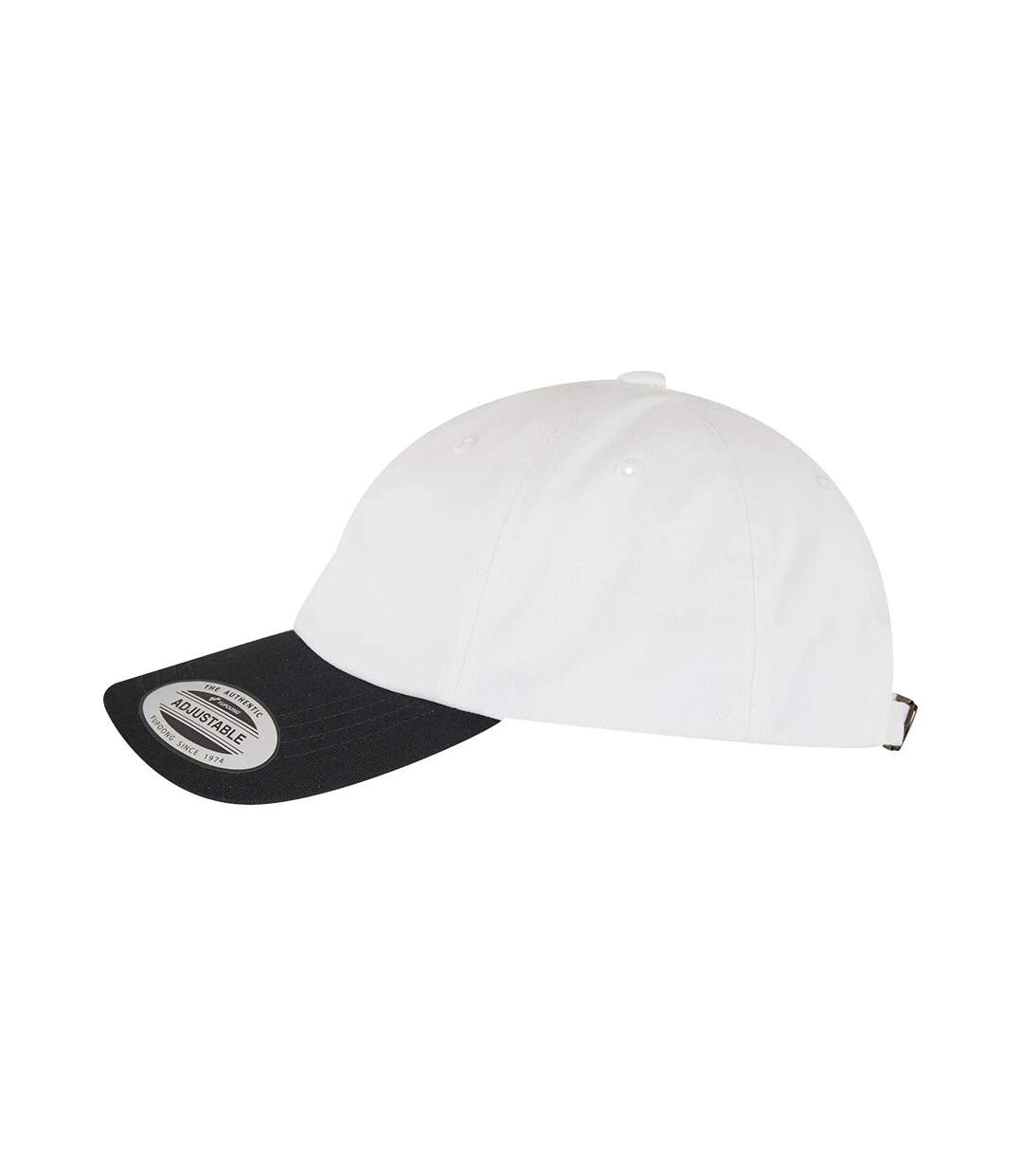 Yupoong Two Tone Low Profile Classic Baseball Cap White Black Flexfit-3
