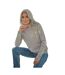 Womens/ladies Star Cashmere Merino Crew Neck Jumper Grey WoolOvers-1