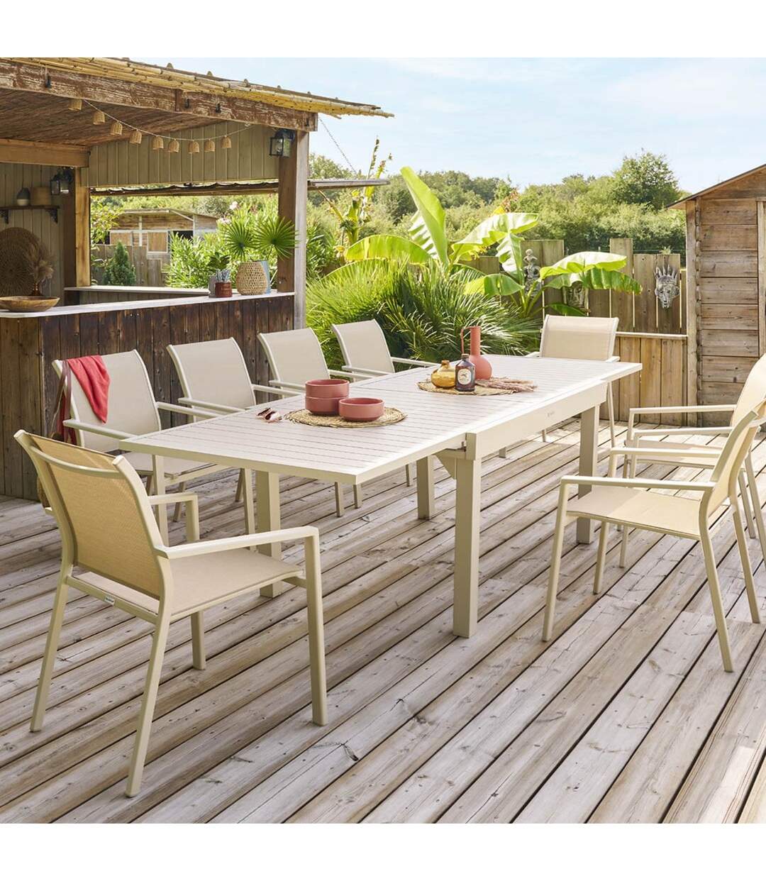 Table de jardin extensible Piazza en aluminium - 10 Places-2