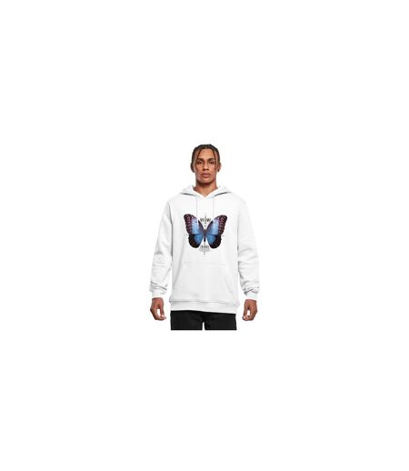 Sweat À Capuche Become The Change Butterfly Homme Blanc Mister Tee