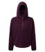 Sweat à capuche zippé sherpa - Femme - TR089 - rouge bordeaux