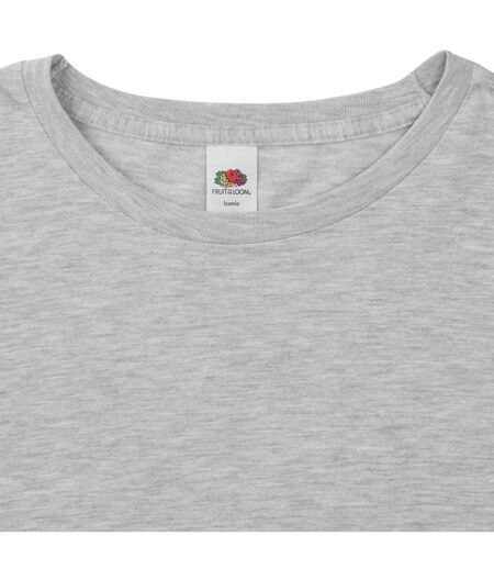 T-shirt Manches Longues Iconic Homme Gris Chiné Fruit Of The Loom