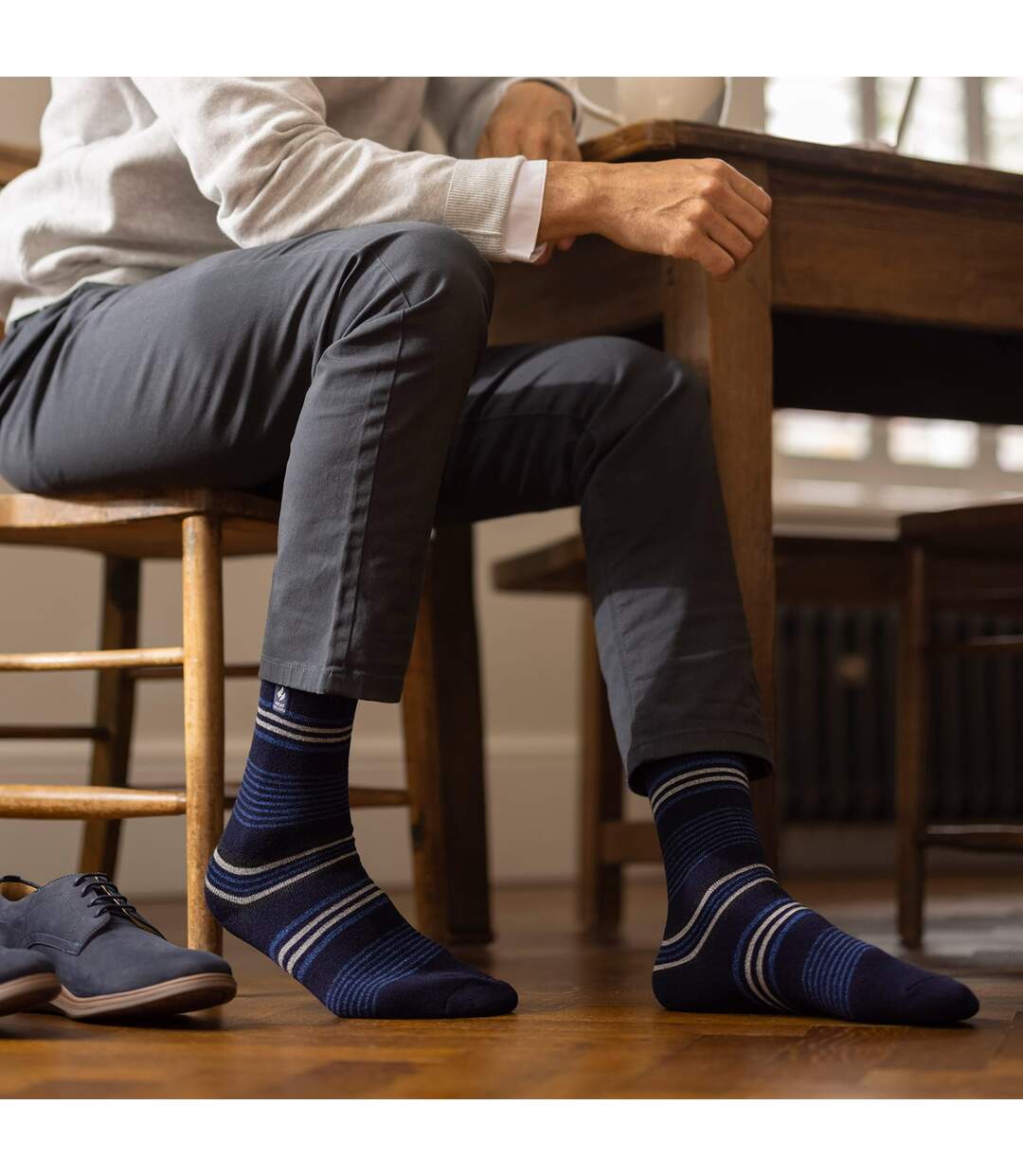 Mens Ultra Lite Thermal Socks Warm Lightweight Winter Dress Socks-4