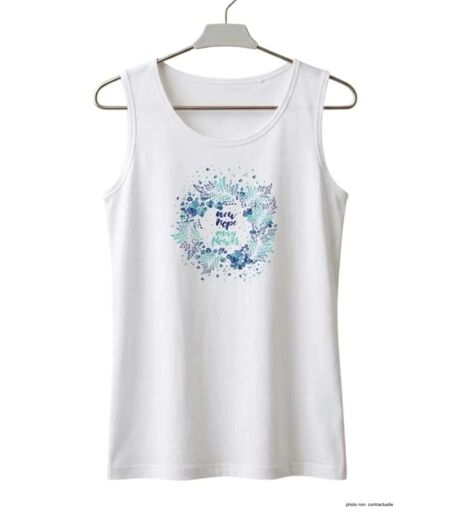 Débardeur M2120A MAYFLOWER – Top en coton jersey sérigraphié au confort respirant