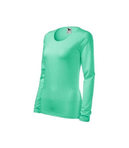 T-shirt Manches Longues Femme Vert Clair Malfini