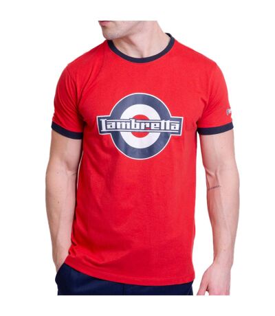 T-shirt Ss25 Homme Rouge Bleu Marine Lambretta