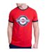 T-shirt Ss25 Homme Rouge Bleu Marine Lambretta-1
