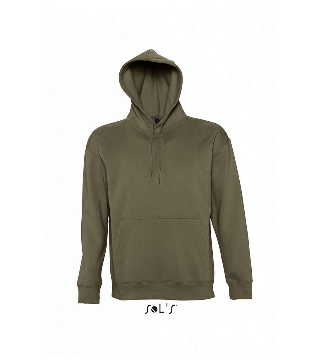 Sweat shirt capuche poche kangourou unisexe - 13251 - vert army-1