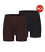 Lot De 2  Shorts Yoga Femme Marron Noir Slazenger-1