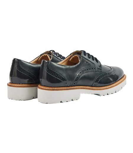 Mens Kortney Leather Brogues Navy Patent POD