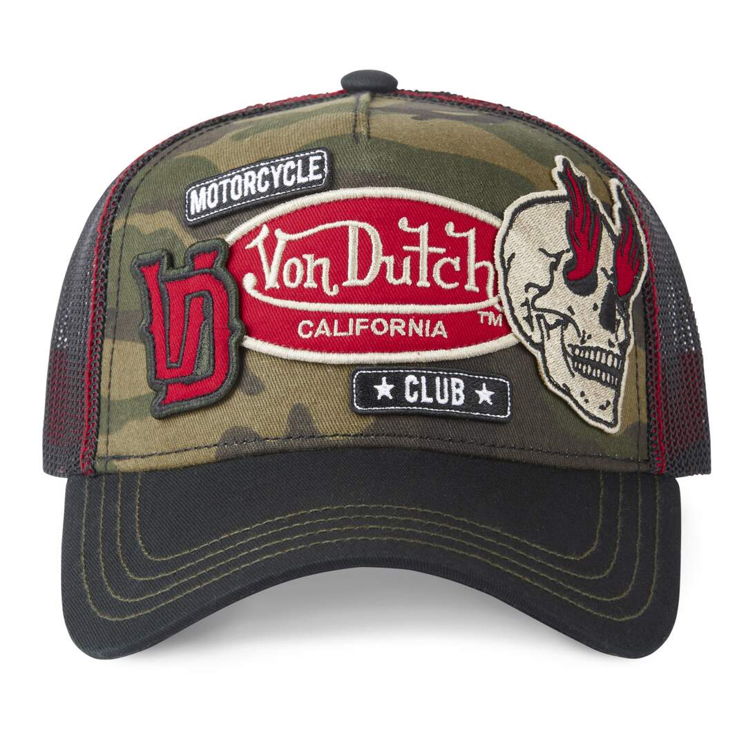 Casquettes homme trucker avec filet et patch Von Dutch Vondutch-2