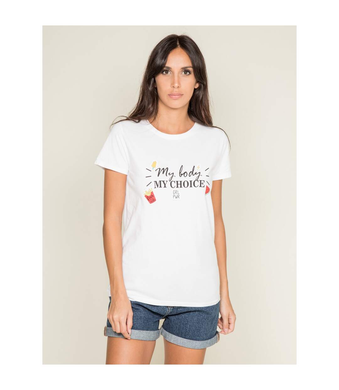 T-shirt col rond message FLETY - Dona X Lisa-1