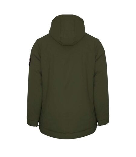 Doudoune Matelassée Motif/style Logo Dans Cercle Homme Vert Plein Sport