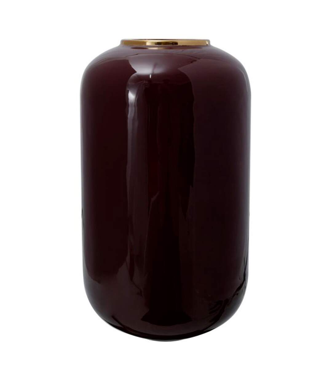 Vase Rond Déco Somyu 48cm Bordeaux & Or-1