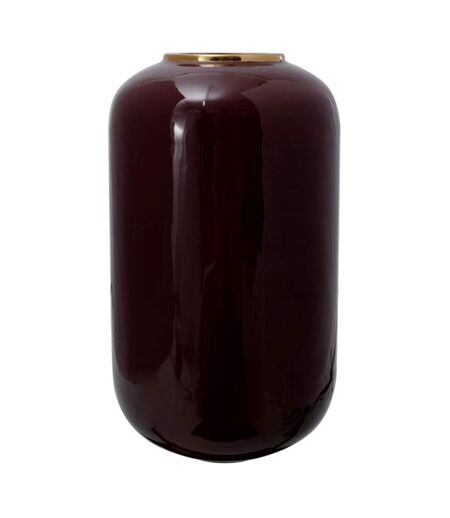 Vase Rond Déco Somyu 48cm Bordeaux & Or