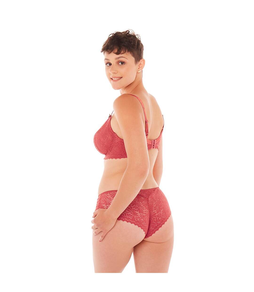 Soutien-gorge grand maintien orange Check-In-4