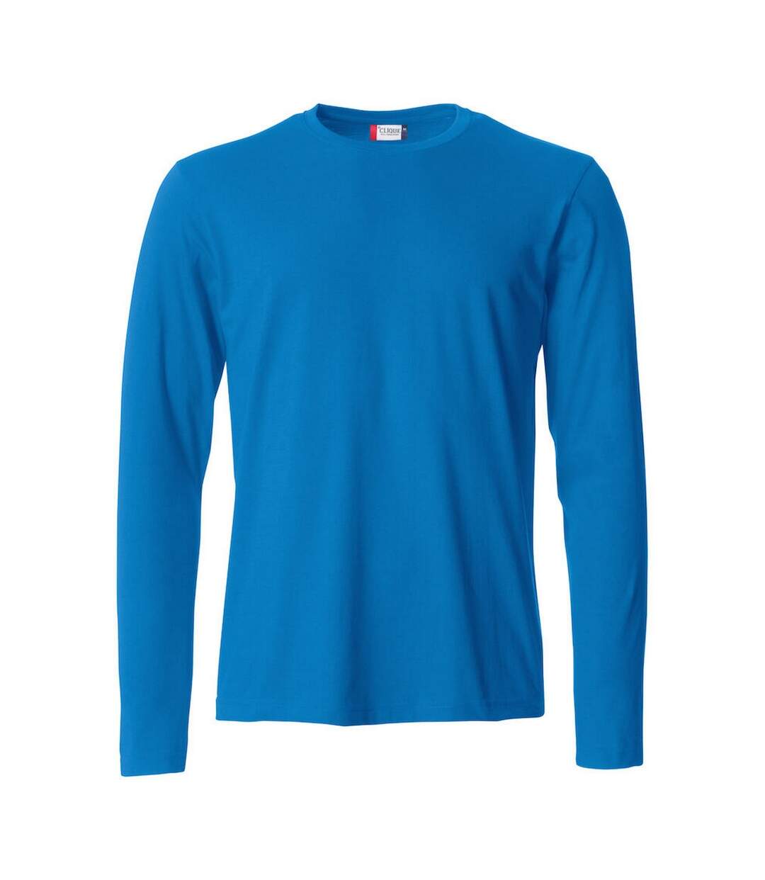 Mens Melange Long-sleeved T-shirt Royal Blue Clique-1