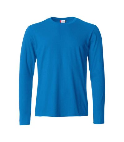 Mens Melange Long-sleeved T-shirt Royal Blue Clique