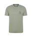 Mens ireland short-sleeved t-shirt khaki green Mountain Warehouse-1