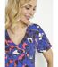 T-shirt col V manches courtes motif léopard-4
