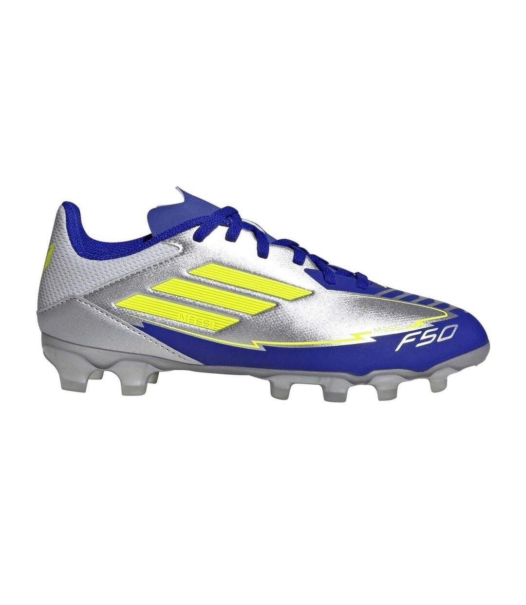 Unisex Adult F50 Messi Club Firm Ground Football Boots Yellow Blue Adidas-4
