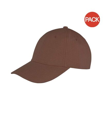 Lot de 2  Memphis casquettes adulte chocolat Result