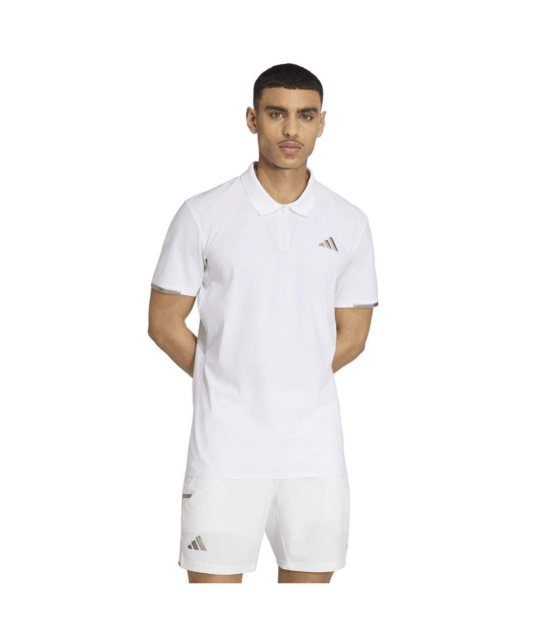 Mens Wimbledon Short-sleeved Polo Shirt White Adidas-1